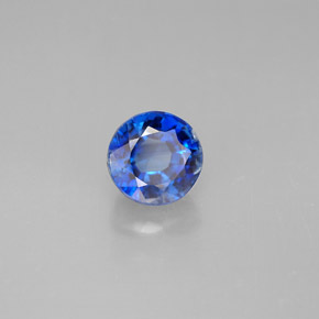 Cyanite bleue naturelle coupe roude, 1,41 ct, VS-SI