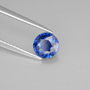 Cyanite bleue naturelle coupe roude, 0,96 ct, VS-SI