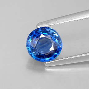 Cyanite bleue naturelle coupe roude, 1,21 ct, VS-SI
