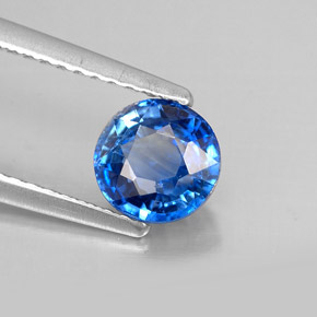 Cyanite bleue naturelle coupe roude, 1,21 ct, VS-SI