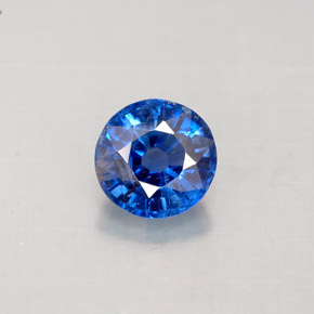 Cyanite bleue naturelle coupe roude, 1,02 ct, VS-SI