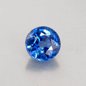 Disthène Bleu naturelle Coupe roude, 1.09 ct, VS