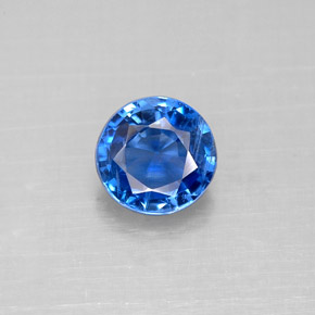 Cyanite bleue naturelle coupe roude, 1,18 ct, VS-SI