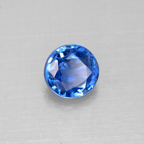 Cyanite bleue naturelle coupe roude, 1,18 ct, VS-SI