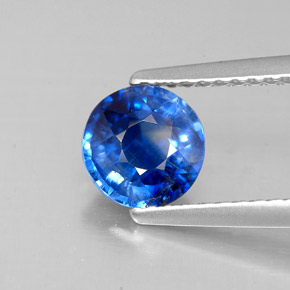 Cyanite bleue naturelle coupe roude, 1,17 ct, VS-SI