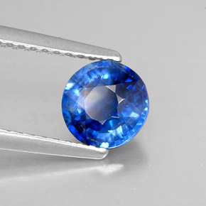 Cyanite bleue naturelle coupe roude, 1,17 ct, VS-SI