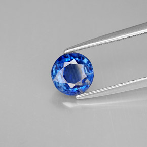Cyanite bleue naturelle coupe roude, 1,05 ct, VS-SI