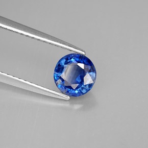 Cyanite bleue naturelle coupe roude, 1,05 ct, VS-SI