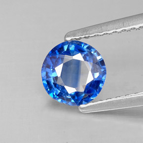 Cyanite bleue naturelle coupe roude, 0,88 ct, VS-SI