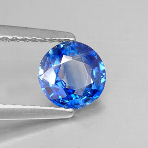 Cyanite bleue naturelle coupe roude, 0,88 ct, VS-SI