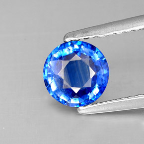 Cyanite bleue naturelle coupe roude, 0,97 ct, VS-SI
