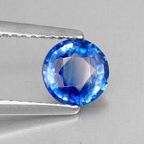 Cyanite bleue naturelle coupe roude, 0,97 ct, VS-SI