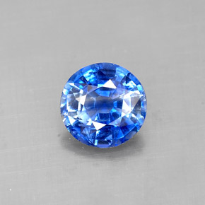 Cyanite bleue naturelle coupe roude, 0,87 ct, VS-SI