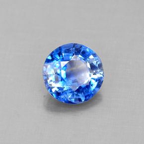 Cyanite bleue naturelle coupe roude, 0,87 ct, VS-SI