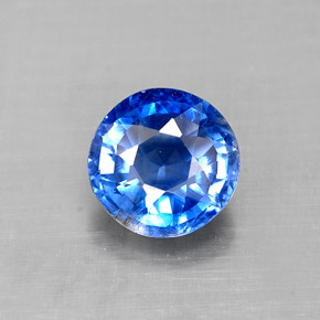 Cyanite bleue naturelle coupe roude, 0,89 ct, VS