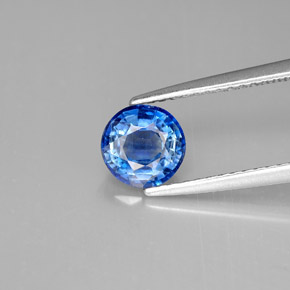 Cyanite bleue naturelle coupe roude, 1,08 ct, VS-SI