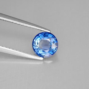 Cyanite bleue naturelle coupe roude, 1,08 ct, VS-SI