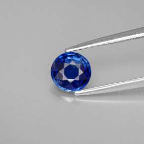 Cyanite bleue naturelle coupe roude, 0,86 ct, VS-SI