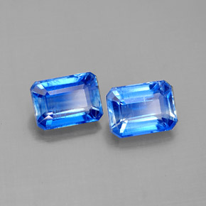 Achetez naturel ct bleue cyanite gems, taille émeraude, en provenance népal chez gemselect. en stock, livraison internationale!