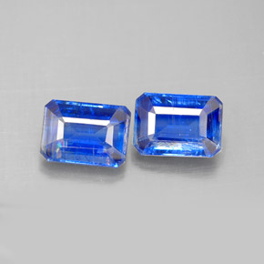Achetez naturel ct bleue cyanite gems, taille émeraude, en provenance népal chez gemselect. en stock, livraison internationale!