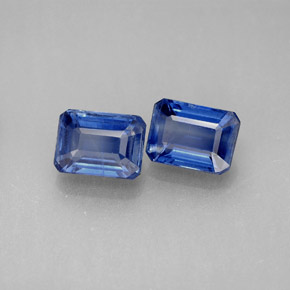 Achetez naturel ct bleue cyanite gems, taille émeraude, en provenance népal chez gemselect. en stock, livraison internationale!