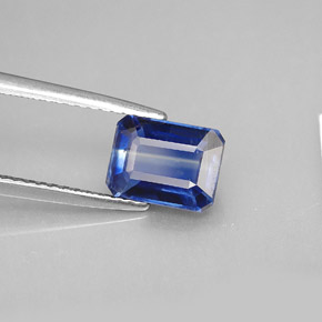 Cyanite bleue naturelle taille émeraude, 2,07 ct, VS-SI