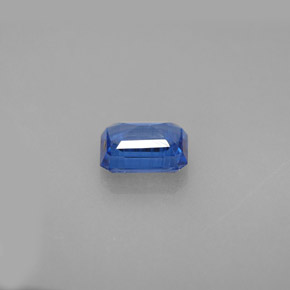 Cyanite bleue naturelle taille émeraude, 1,28 ct, VS-SI