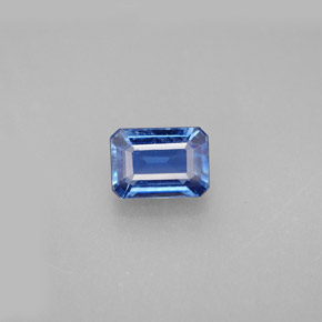 Cyanite bleue naturelle taille émeraude, 1,47 ct, VS-SI