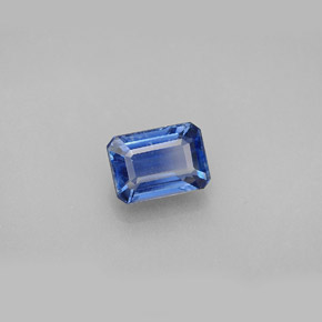 Cyanite bleue naturelle taille émeraude, 1,47 ct, VS-SI