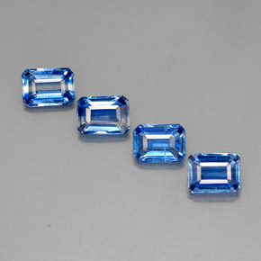 Achetez naturel ct bleue cyanite gems, taille émeraude, en provenance népal chez gemselect. en stock, livraison internationale!