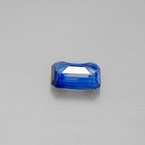 Cyanite bleue naturelle taille émeraude, 1,09 ct, VS-SI