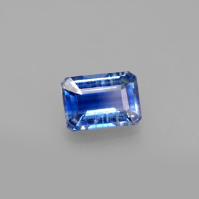 Cyanite bleue naturelle taille émeraude, 1,26 ct, VS-SI