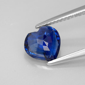 Cyanite bleue naturelle forme de coeur, 1,96 ct, VS-SI