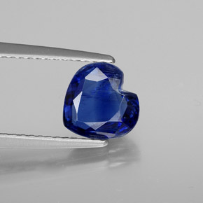 Cyanite bleue naturelle forme de coeur, 1,84 ct, SI