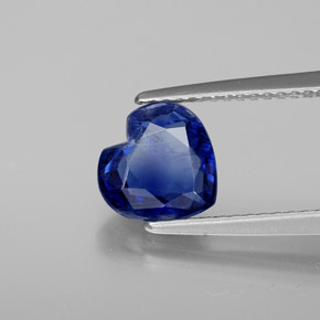 Cyanite bleue naturelle forme de coeur, 1,84 ct, SI