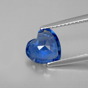 Cyanite bleue naturelle forme de coeur, 1,84 ct, VS
