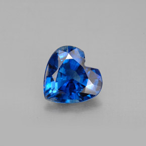 Cyanite bleue naturelle forme de coeur, 1,73 ct, VS
