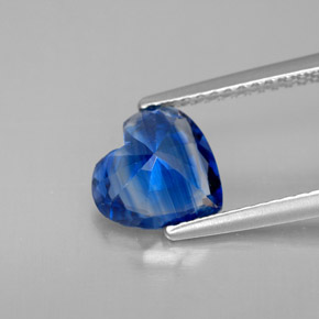 Cyanite bleue naturelle forme de coeur, 1,73 ct, VS