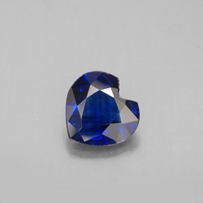 Cyanite bleue naturelle forme de coeur, 1,69 ct, VS-SI