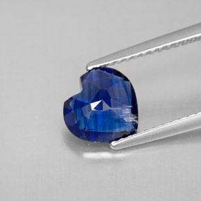 Cyanite bleue naturelle forme de coeur, 1,69 ct, VS-SI