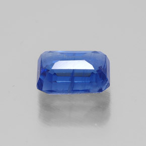 Cyanite bleue naturelle taille émeraude, 1,36 ct, SI