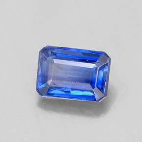 Cyanite bleu naturelle taille émeraude, 1,29 ct, VS
