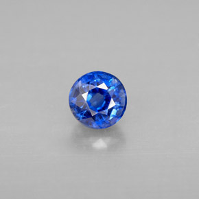 Cyanite bleue naturelle coupe roude, 0,87 ct, SI
