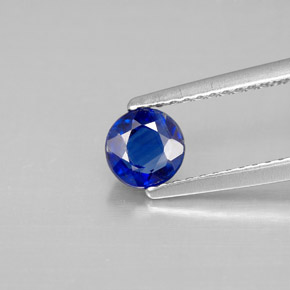 Cyanite bleue naturelle coupe roude, 0,73 ct, SI