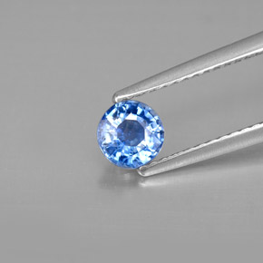 Cyanite bleue naturelle coupe roude, 0,61 ct, SI