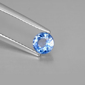 Cyanite bleue naturelle coupe roude, 0,61 ct, SI