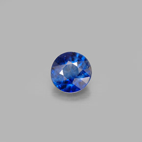 Cyanite bleue naturelle coupe roude, 0,89 ct, VS-SI