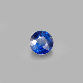 Cyanite bleue naturelle coupe roude, 0,89 ct, VS-SI
