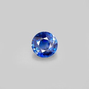Cyanite bleue naturelle coupe roude, 0,97 ct, VS-SI