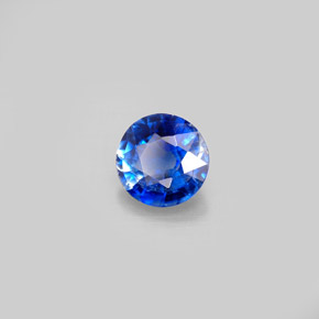 Cyanite bleue naturelle coupe roude, 0,97 ct, VS-SI